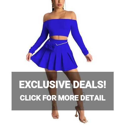 Women′ S 2 Piece Outfits Crop Top and Mini Skirt Set - China 2 ...