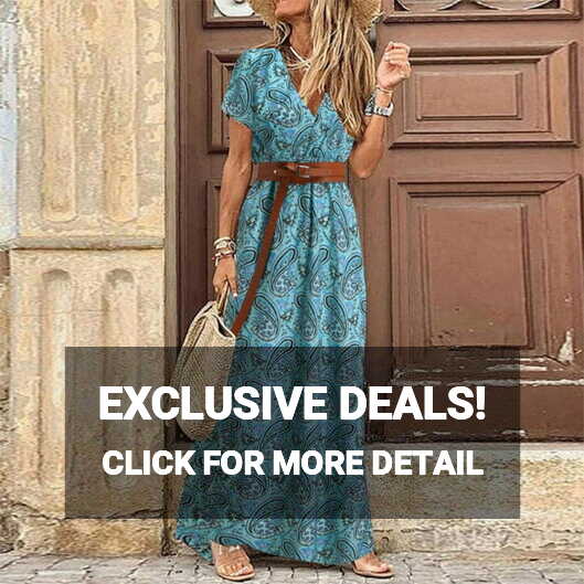 Women&#39;s Casual Summer Dress, Loose Fit, Printed, Beach and Party ...