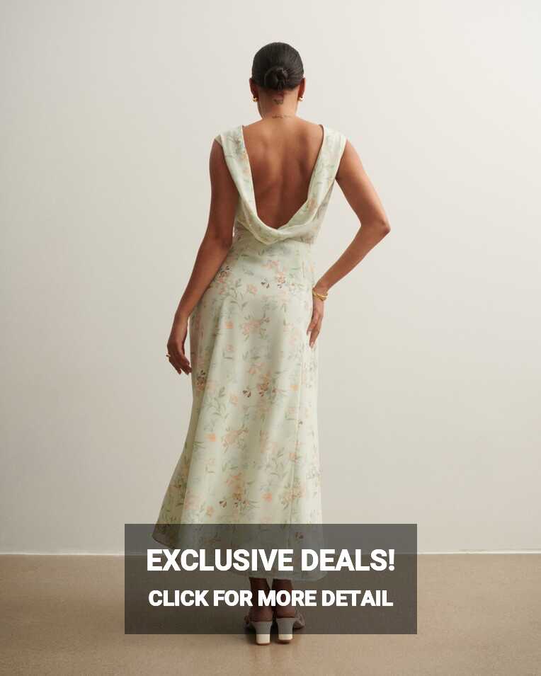 Women&#39;s Draped Open-Back Maxi Dress | Women&#39;s Clearance ...