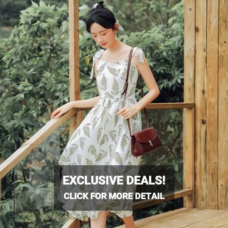 Women&#39;s Korean Style Chiffon Ruched Floral Dress