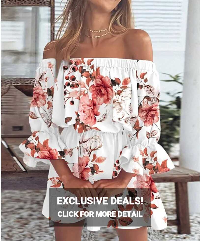 Women&#39;s Off Shoulder Dress Sexy Summer Dress Bandeau Dress Elegant ...