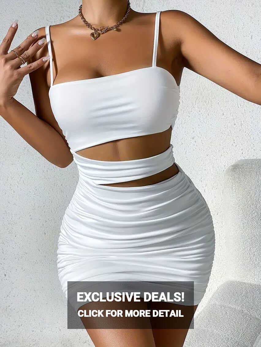 Women&#39;s Ruched Bodycon Mini Dress