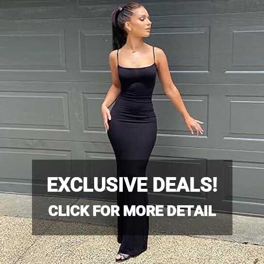 Women&#39;s Sexy Dress Sleeveless Low Cut Long Bodycon Maxi Casual ...