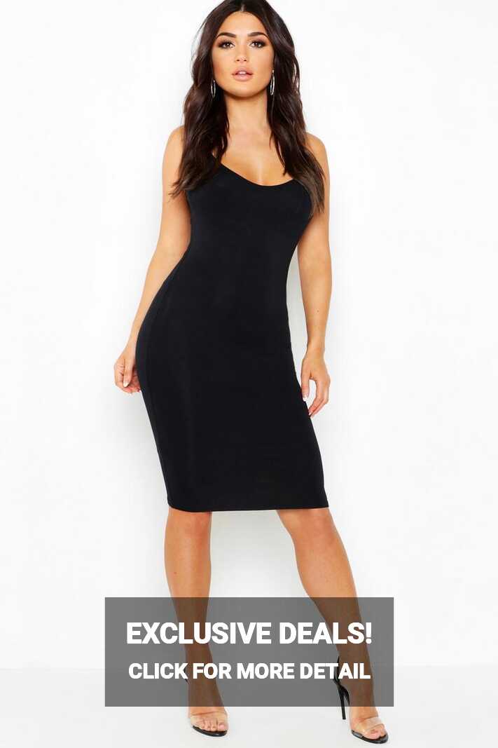 Women&#39;s Spaghetti Strap Bodycon Midi Dress | Boohoo UK