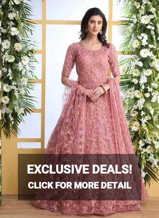 Women Anarkali Ladies Designer Bridal Party wear long Gown, Size ...