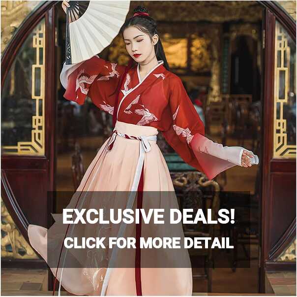 Women Ancient Chinese Dress Traditional Flowy Hanfu Costume Fancy ...