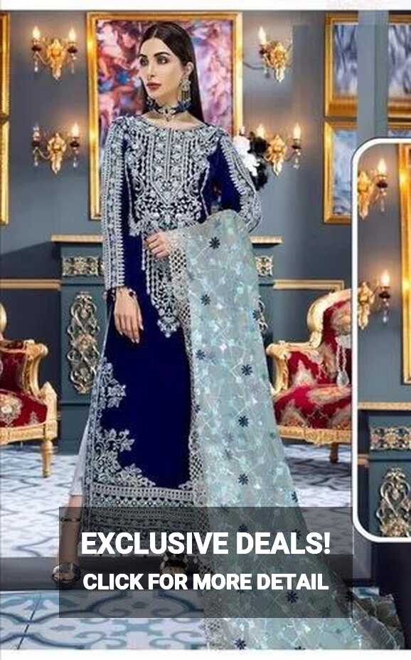 Women Designer Fancy Embroidered Pakistani Pant Suit By MARIA B ...