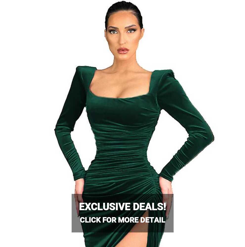 Women Elegant Sexy Formal Dress Fashion Slim Party Bodycon Dresses ...