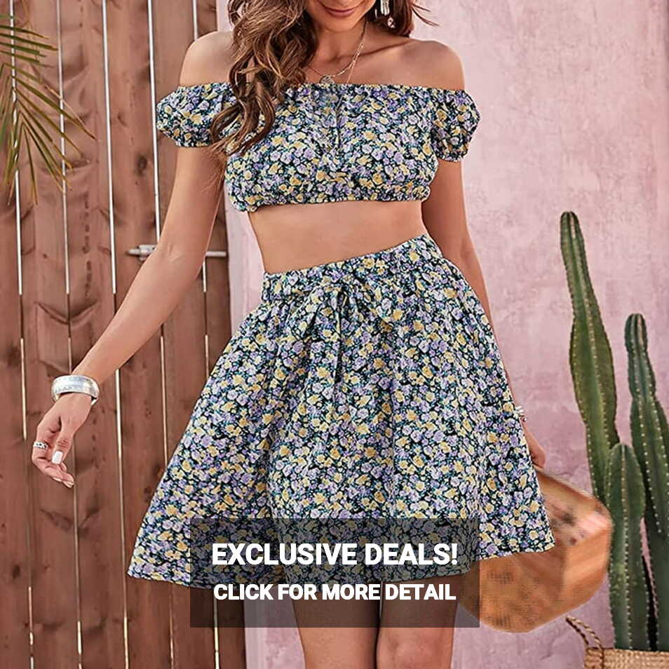 Women Sets Summer Outfits For Women Two Piece Vacation Beach ...