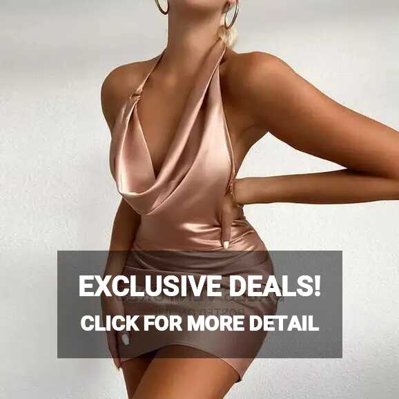 Women Sleeveless Bodycon Sexy Satin Party Club Mini Dress in Lekki ...