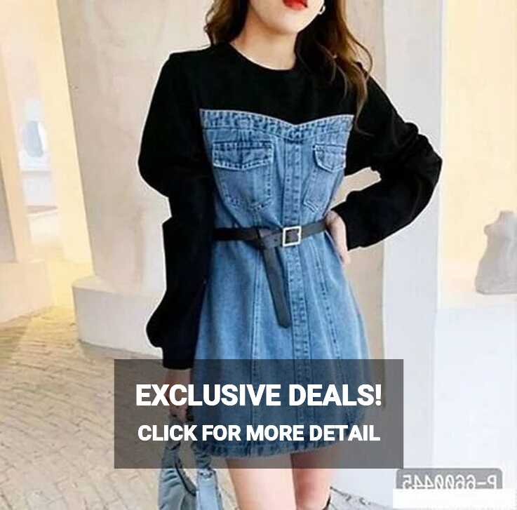 Women Stylish Solid Denim Dress at Rs 785.00 | Jeans Dress, Ladies ...