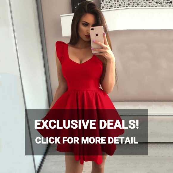 Women Summer Dress Red Black | Casual Red Dress Women | Red Dress ...