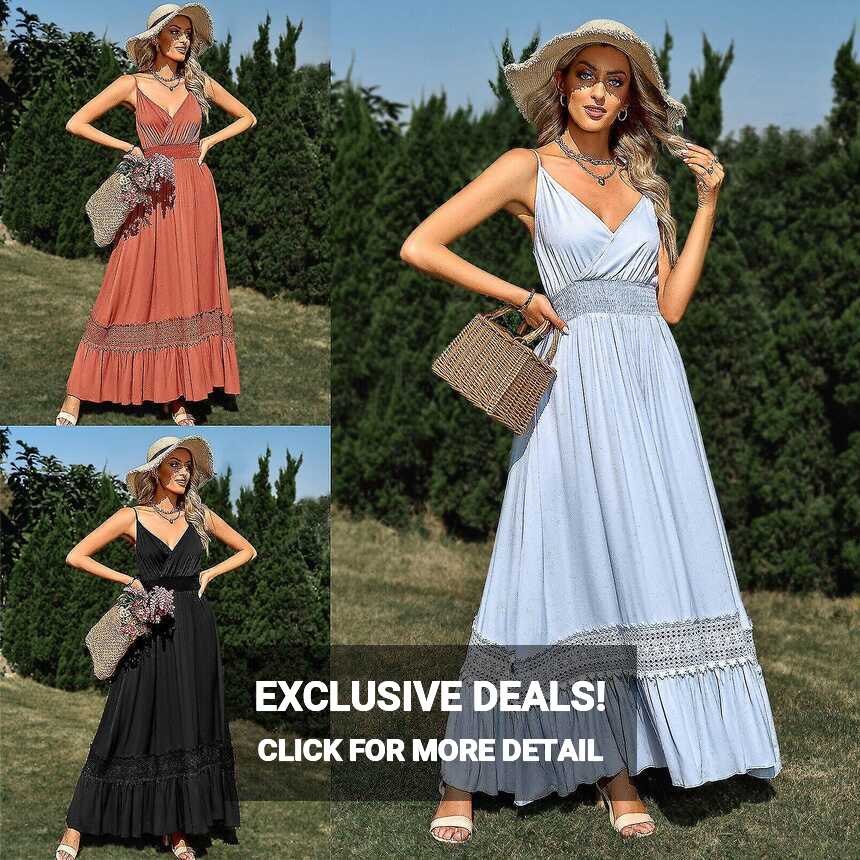 Womens Floral Boho Holiday Strappy Dress Ladies Summer Sling Swing ...