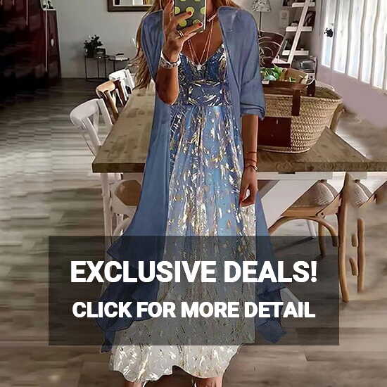 Womens Summer Dresses Plus Size Flowy Elegant Floral Print Plus ...