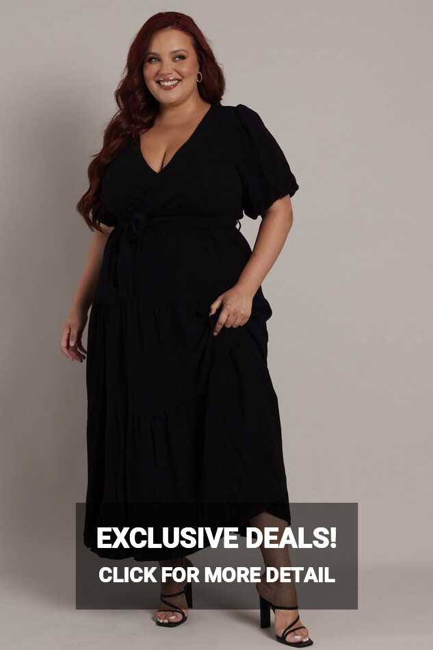 Wrap Dresses | Black, Midi, White | Plus Size | You + All | You &amp; All