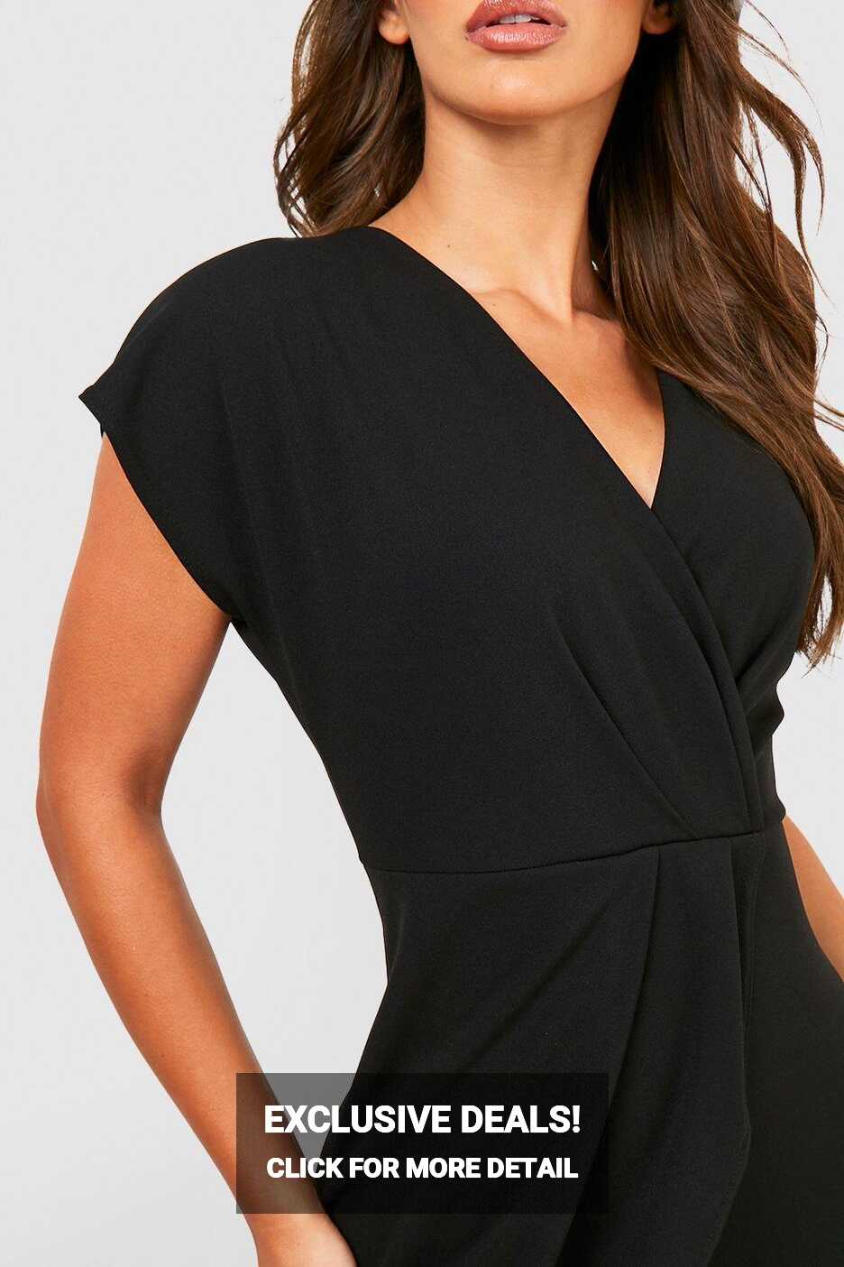 Wrap Front Midi Dress | boohoo IL