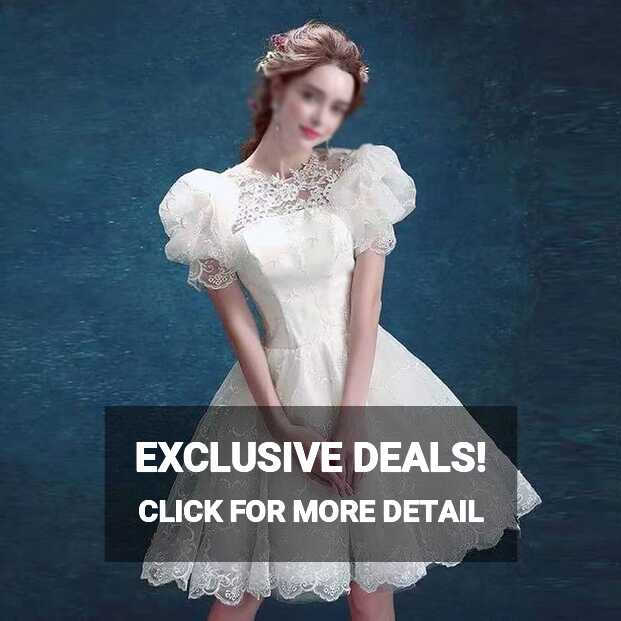 XXXDXDP Short Dresses White Party Dress Classic Lace Ball Gown ...