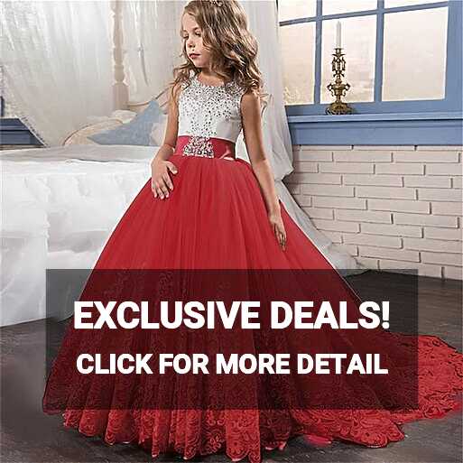 YUANBOO Formal Girl Princess Dress Christmas Dress Girls Party ...