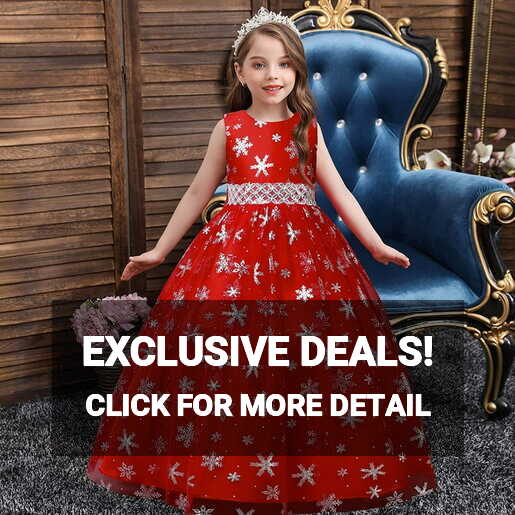 YWDJ 5-14 Years Party Girl Dresses Kids Princess Dress Snowflake ...