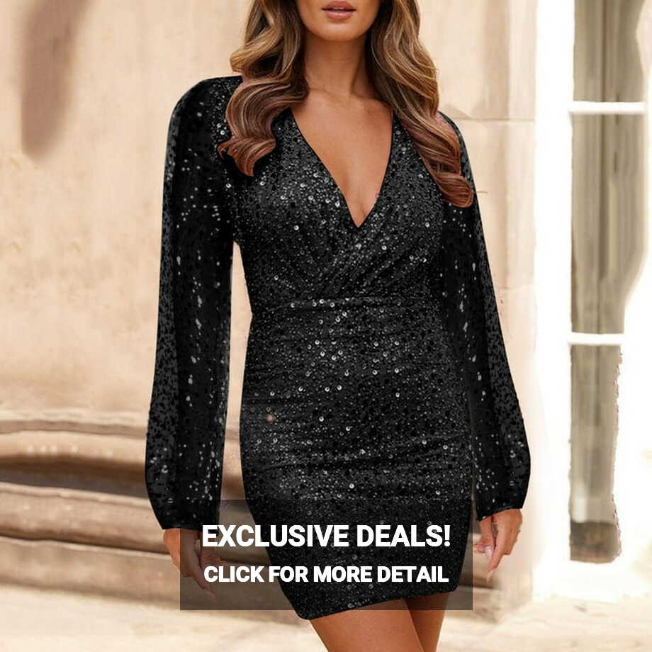 YWDJ Wedding Guest Dresses for Women Cocktail Dresses Long Sleeve ...