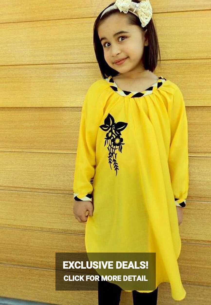 Yellow/Black Malai Lawn Dress