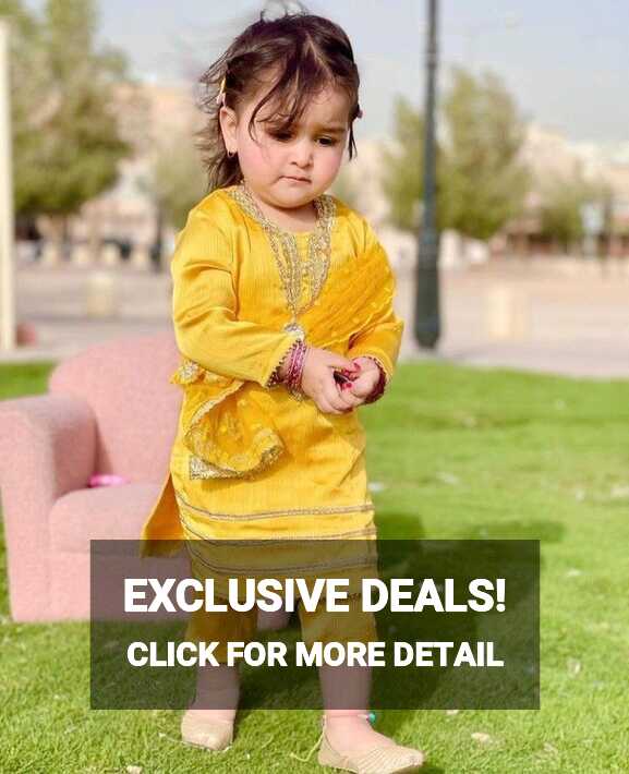 Yellow baby girls eid dresses 2022