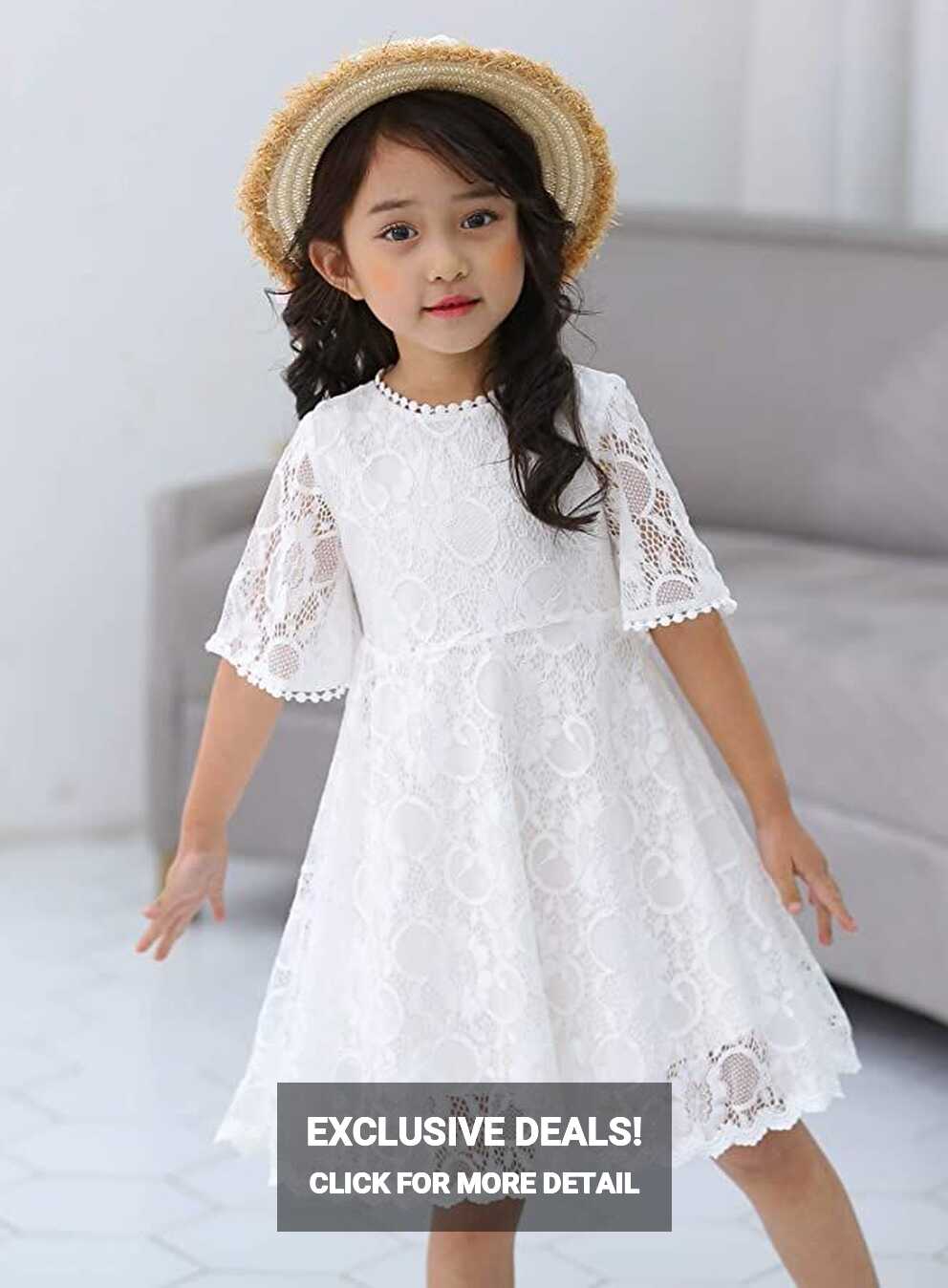 Youwon Flower Girls Dress Lace Dress Vintage Country Wedding Party ...