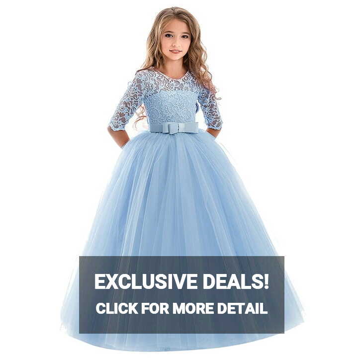 ZHUASHUM girls dresses Formal Party For Kids Dresses Tulle Gown ...