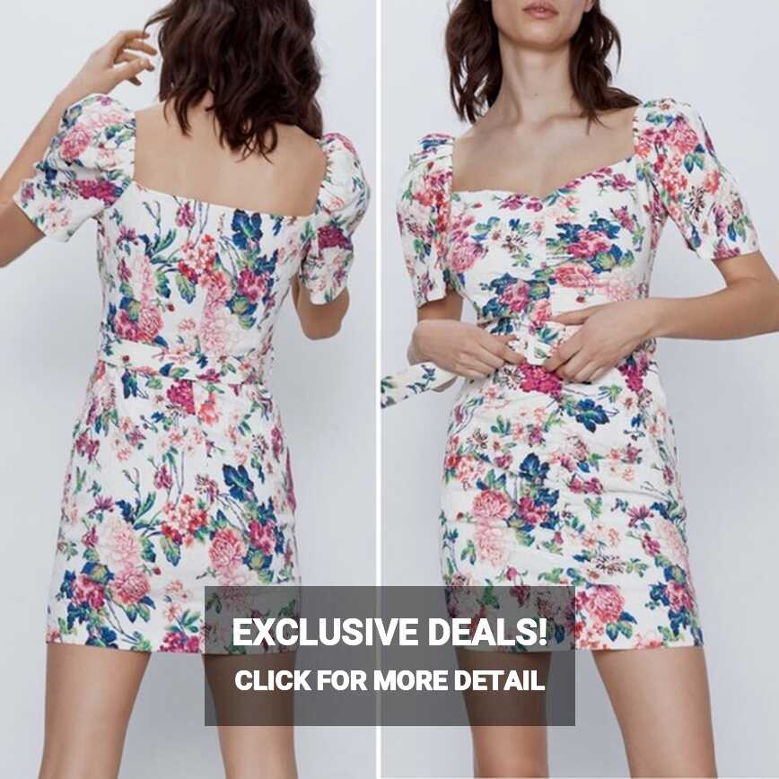 Zara | Dresses | Zara Floral Belted Mini Dress | Poshmark