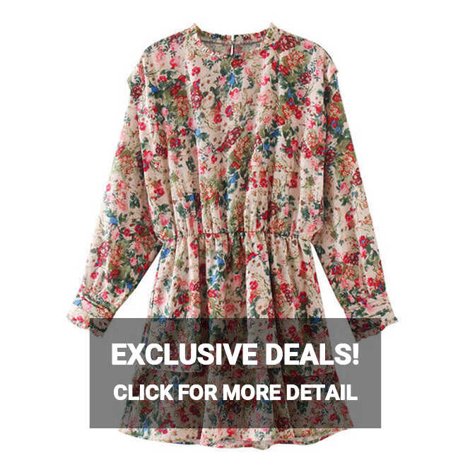 Zara Full Sleeves Printed Dress in Floral — UFO No More