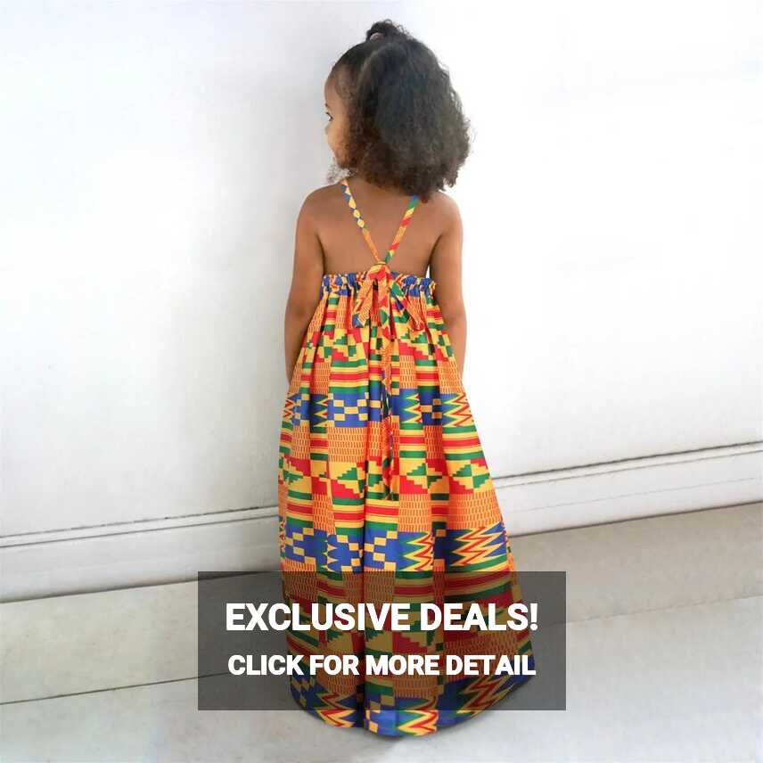 Zile-Children&#39;s African Inspired Girl&#39;s Dress - Zahara Designz