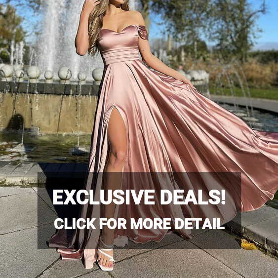 Zunfeo Formal Evening Dress for Women Elegant Satin Flare Party ...