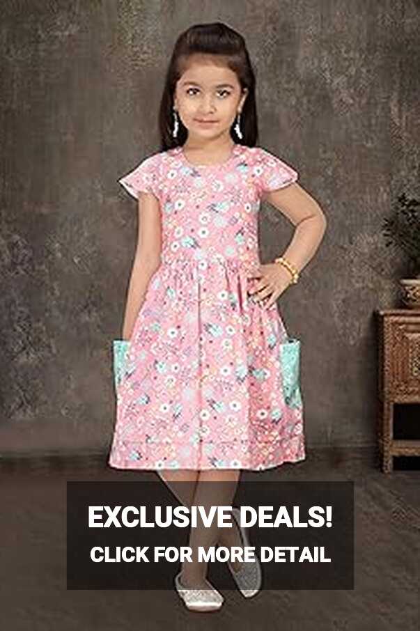 baby wish Girl Dress Knee Length Frock Floral Prints Girls Frocks ...