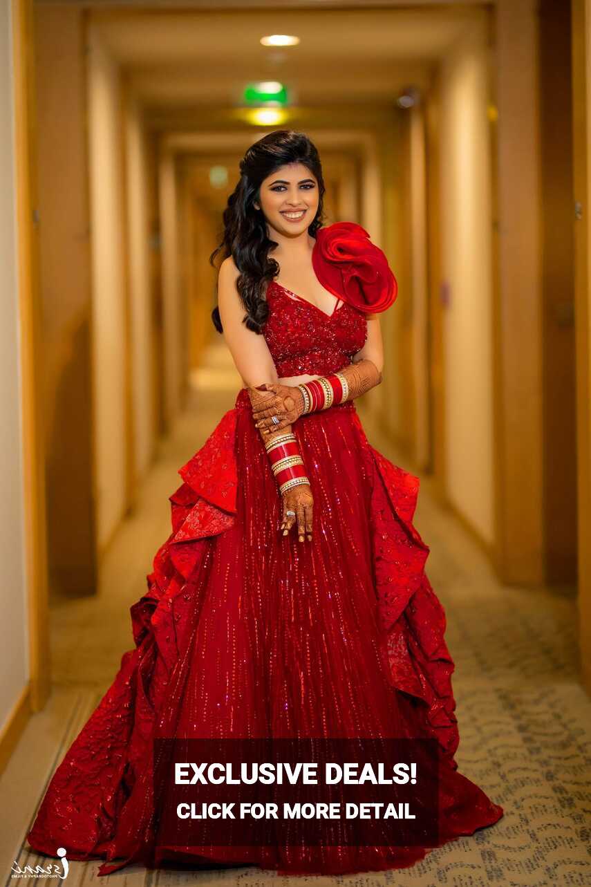 bridal-red-gown - ShaadiWish