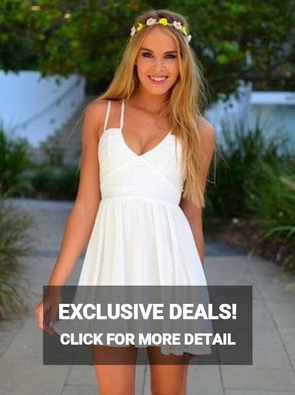 dress white dress summer dress short dress beach dress white white ...