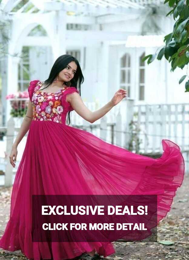 fcity.in - Elegant Georgette Anarkali Dresses Fancy Party Wear ...