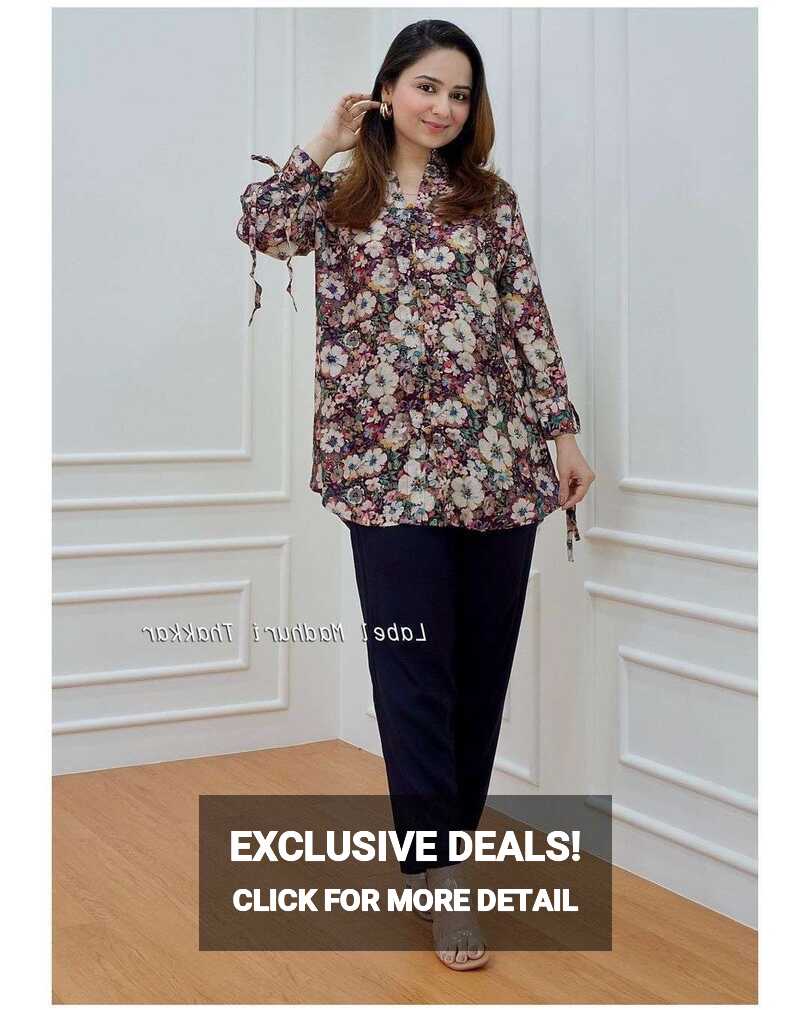 floral muslin tunics stylish tunic only tops for girls and women ...