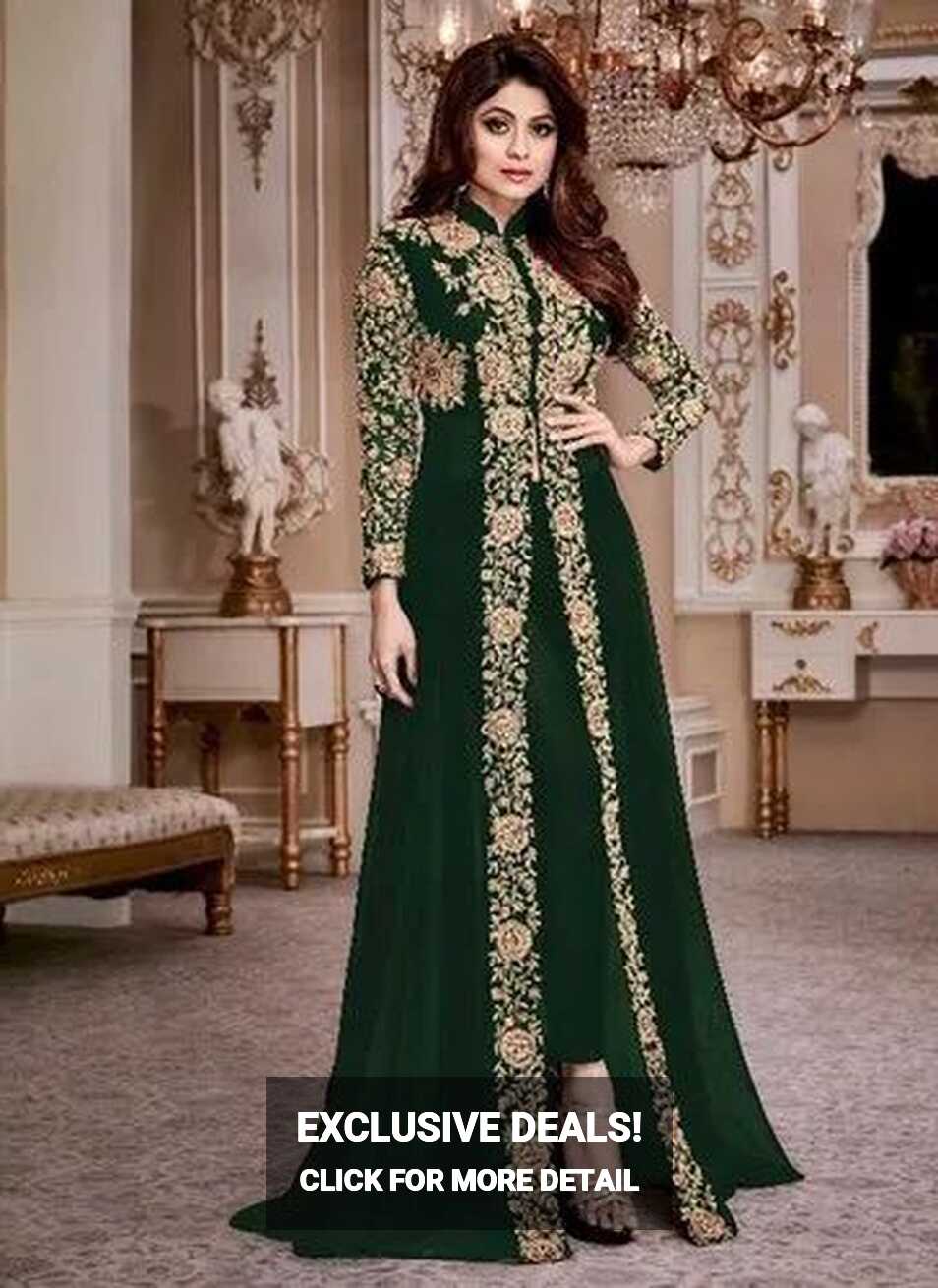 india attiers Georgette Ladies Party Wear Designer Semi-Stitched ...