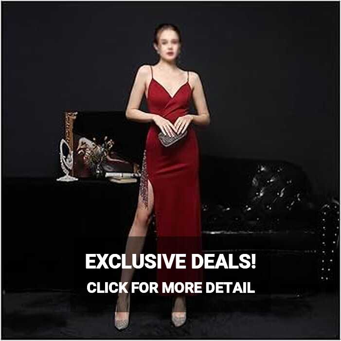 n/a Women&#39;s White High Slit Tight Evening Dress Slim Women ...