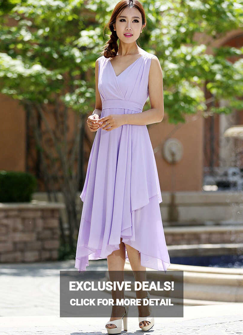 purple bridesmaid dress women dress summer dresses chiffon dress ...