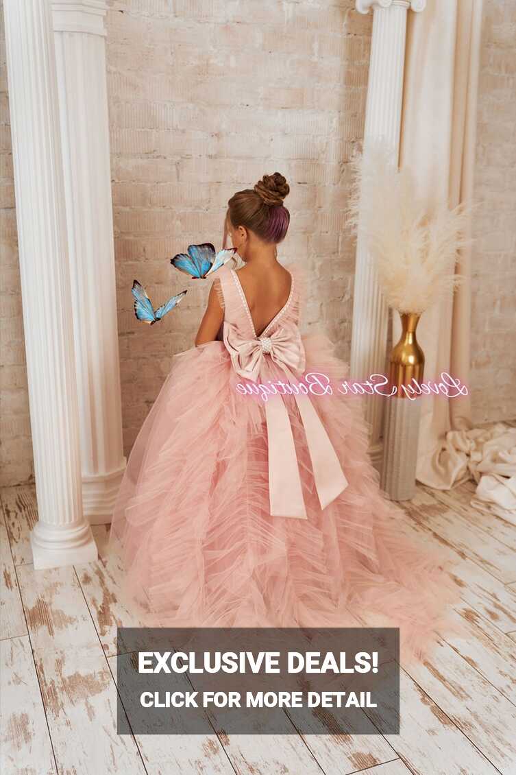 shops on clearance Tutu flower girl dress,Flower girl dress tulle ...