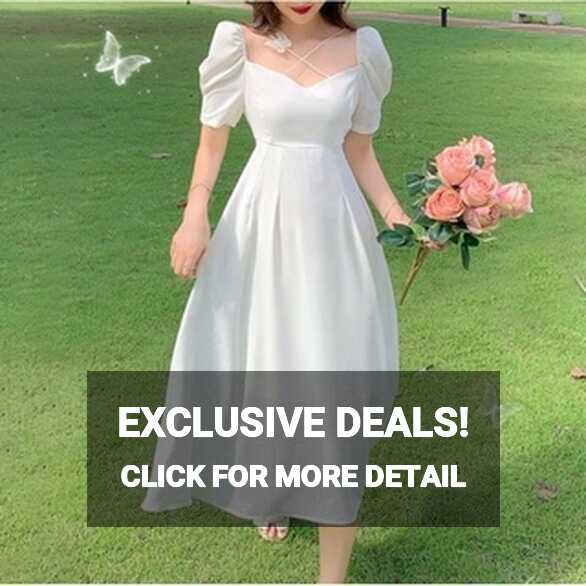 sunday Maxi dress elegant plain white dress for woman casual dress ...