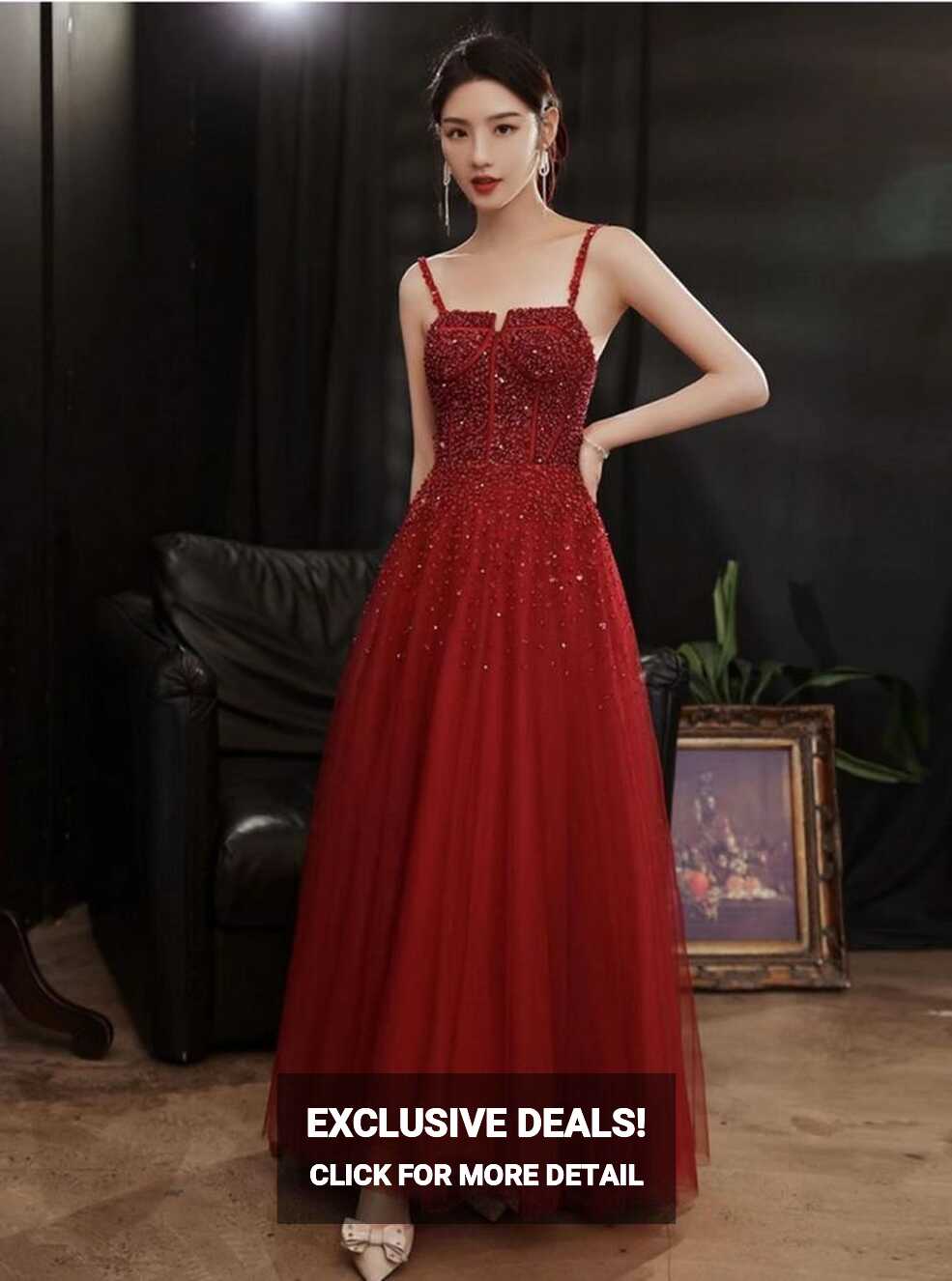 wholesale,new, elegant red dress, classy, sleeveless spaghetti ...