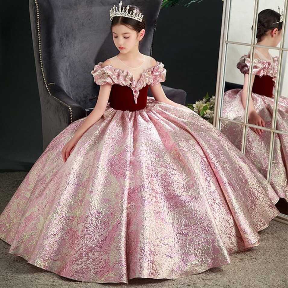 ➠Kids Dresses For Party Wedding Dress Sequins Children Pageant ...