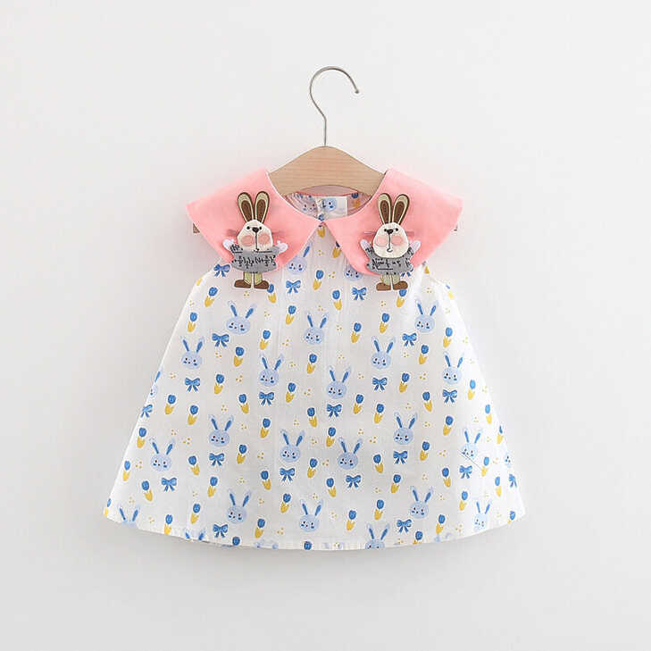 0-3 Years Old) Baby Girl Dress Summer Cotton All Over Little Bunny ...