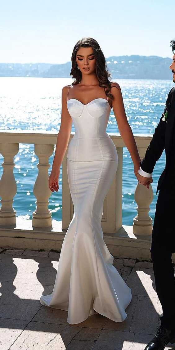 18 Satin Mermaid Wedding Dresses For Extraordinary Brides ...