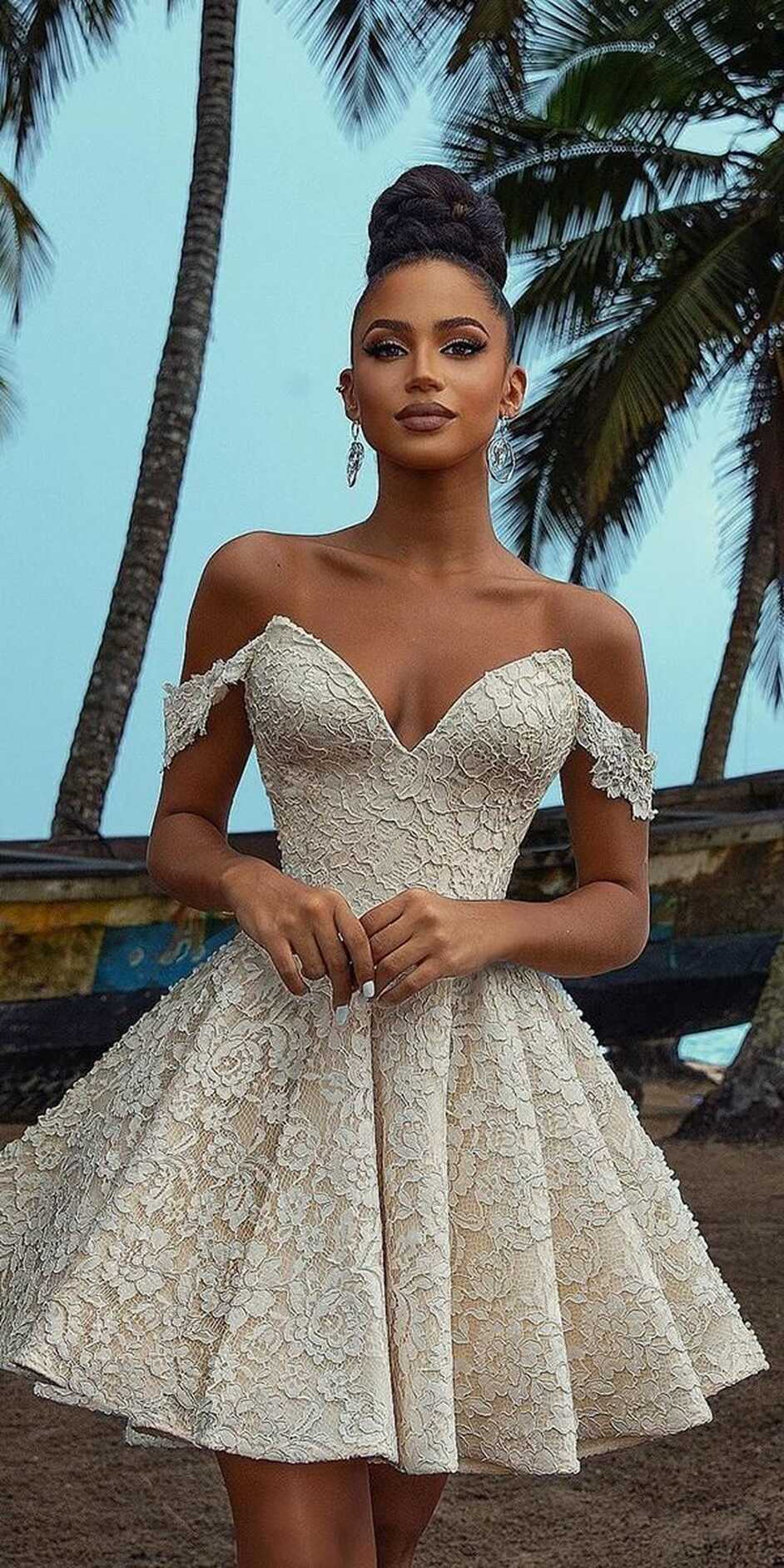 18 Trendy Lace Short Wedding Dresses | Wedding Dresses Guide