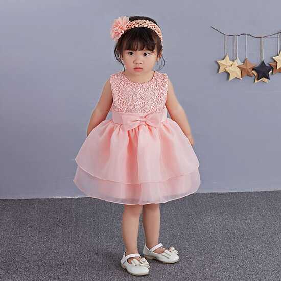 19.87US $ 51% OFF|Pink 1 Year Old Baby Girl Dress Princess Wedding ...