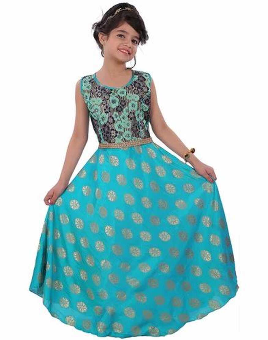 2-10 Years Girls Party Wear Printed Design Gown at Rs 515 in New ...