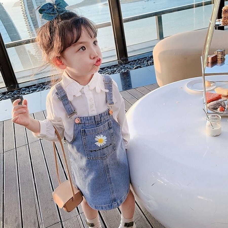 2-10Yrs Baby Girl Jean Suspender Dress Spring Autumn Summer Infant ...